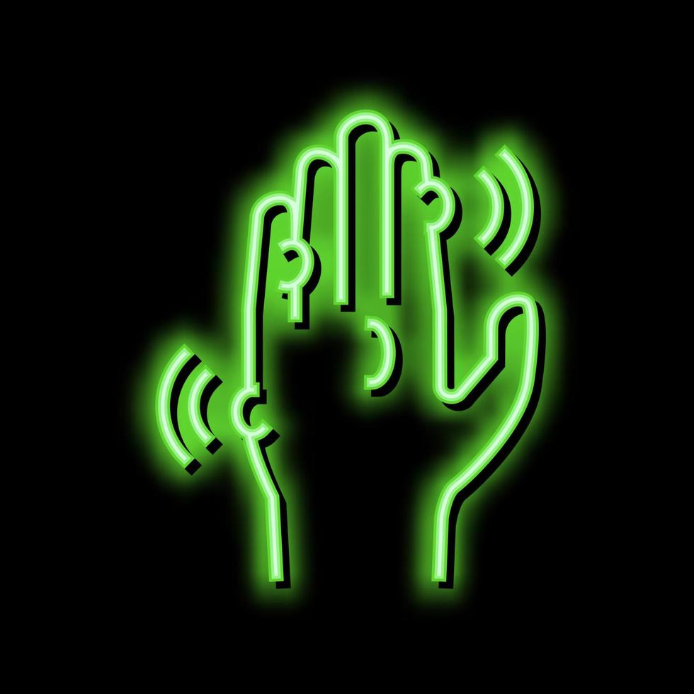 verruche malattia neon splendore icona illustrazione vettore