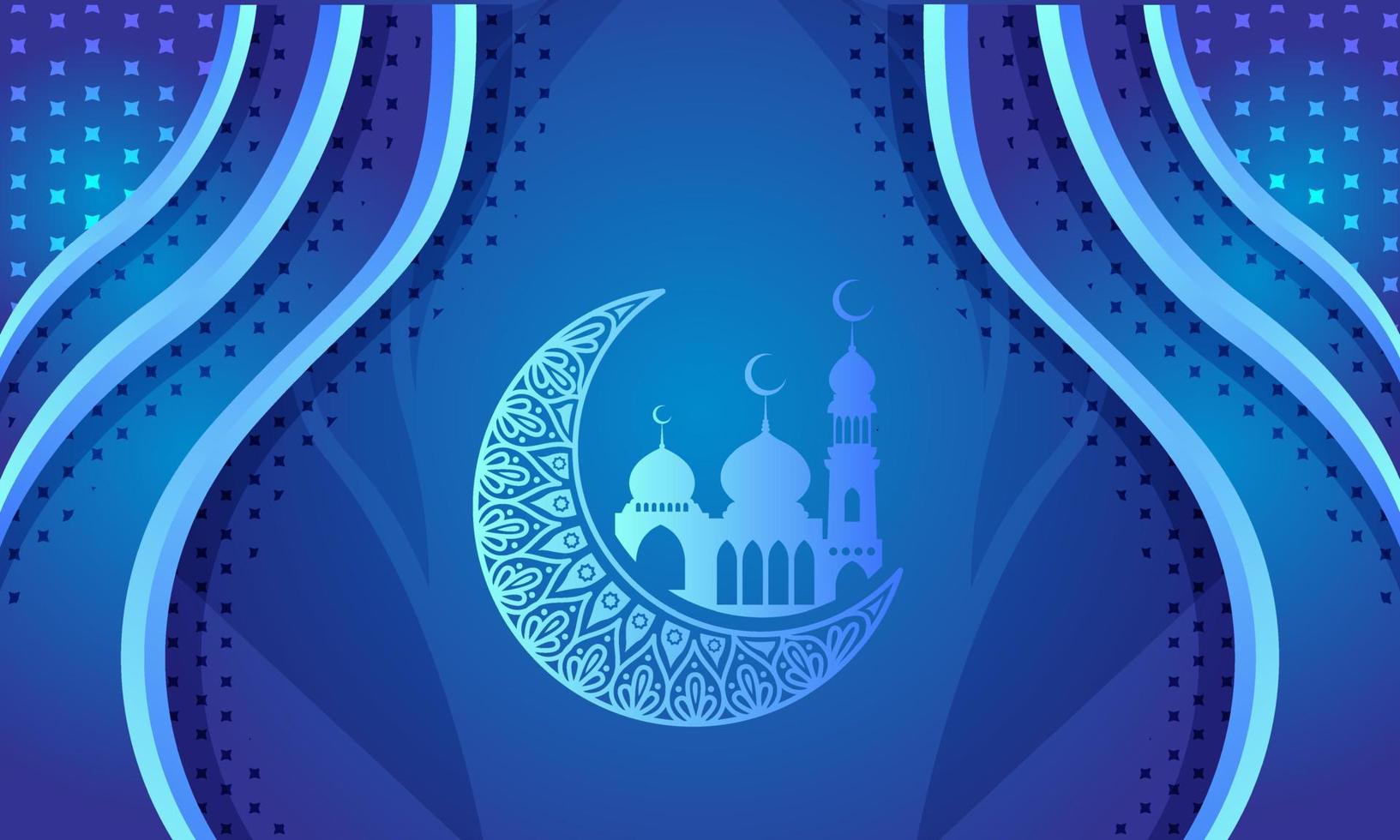 elegante islamico sfondo con moschea vettore