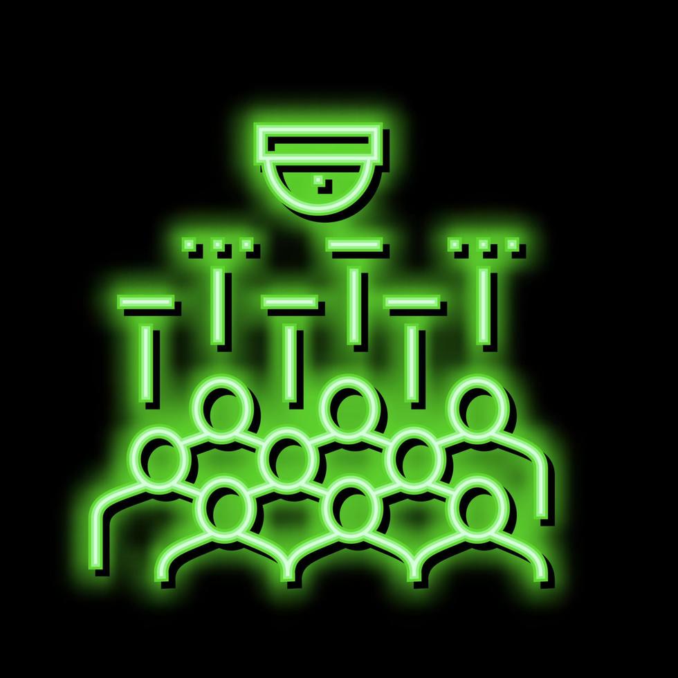 persone identificazione tecnologia neon splendore icona illustrazione vettore