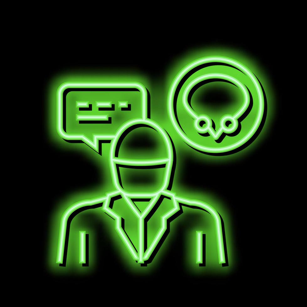 urologo medico consultazione neon splendore icona illustrazione vettore