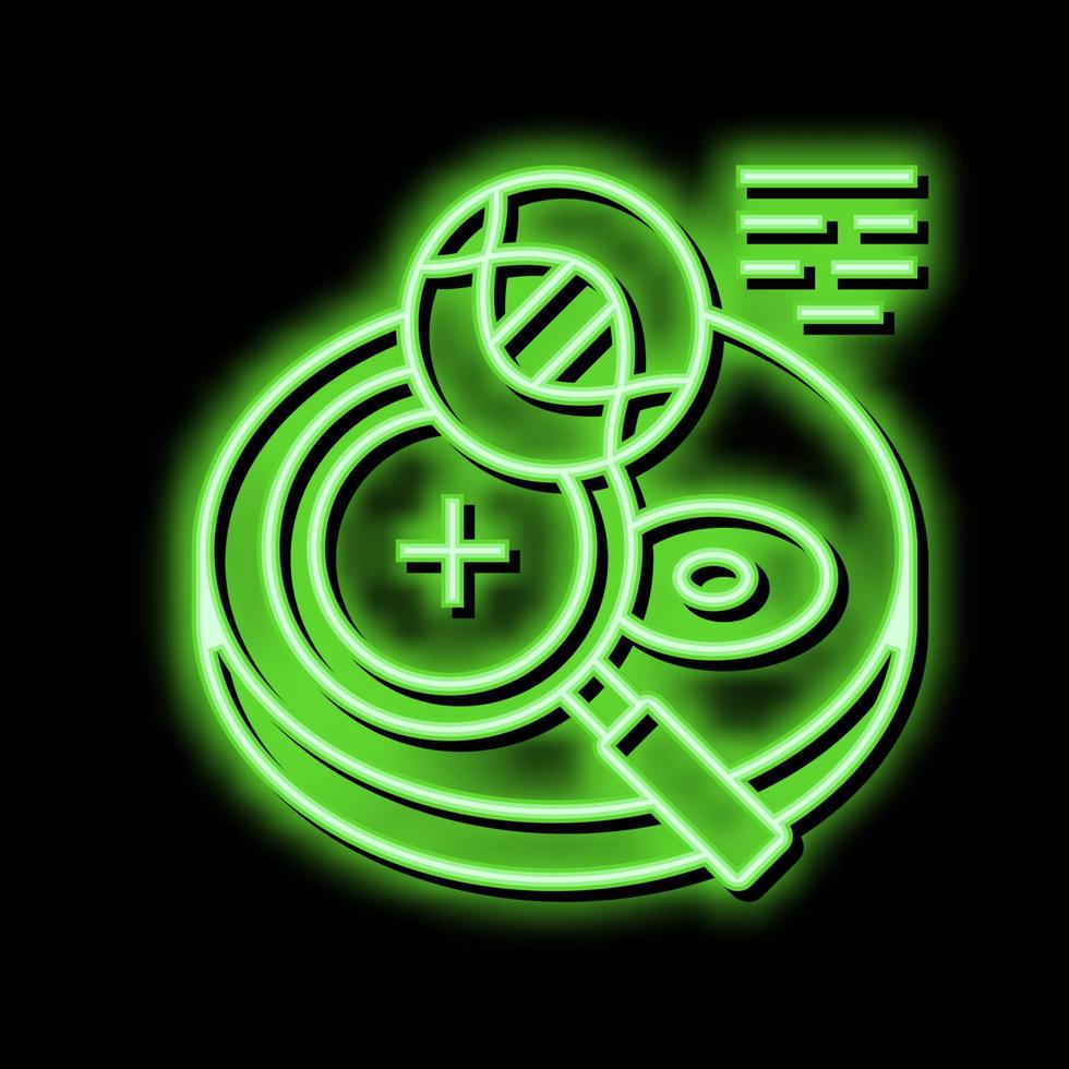 indicatore di successo fecondazione neon splendore icona illustrazione vettore