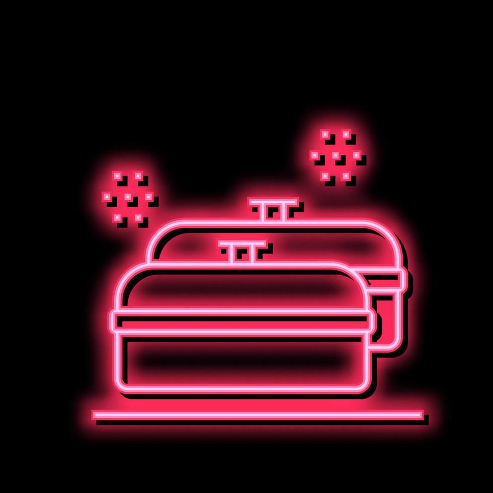 pentole cucina merce per cucinando neon splendore icona illustrazione vettore