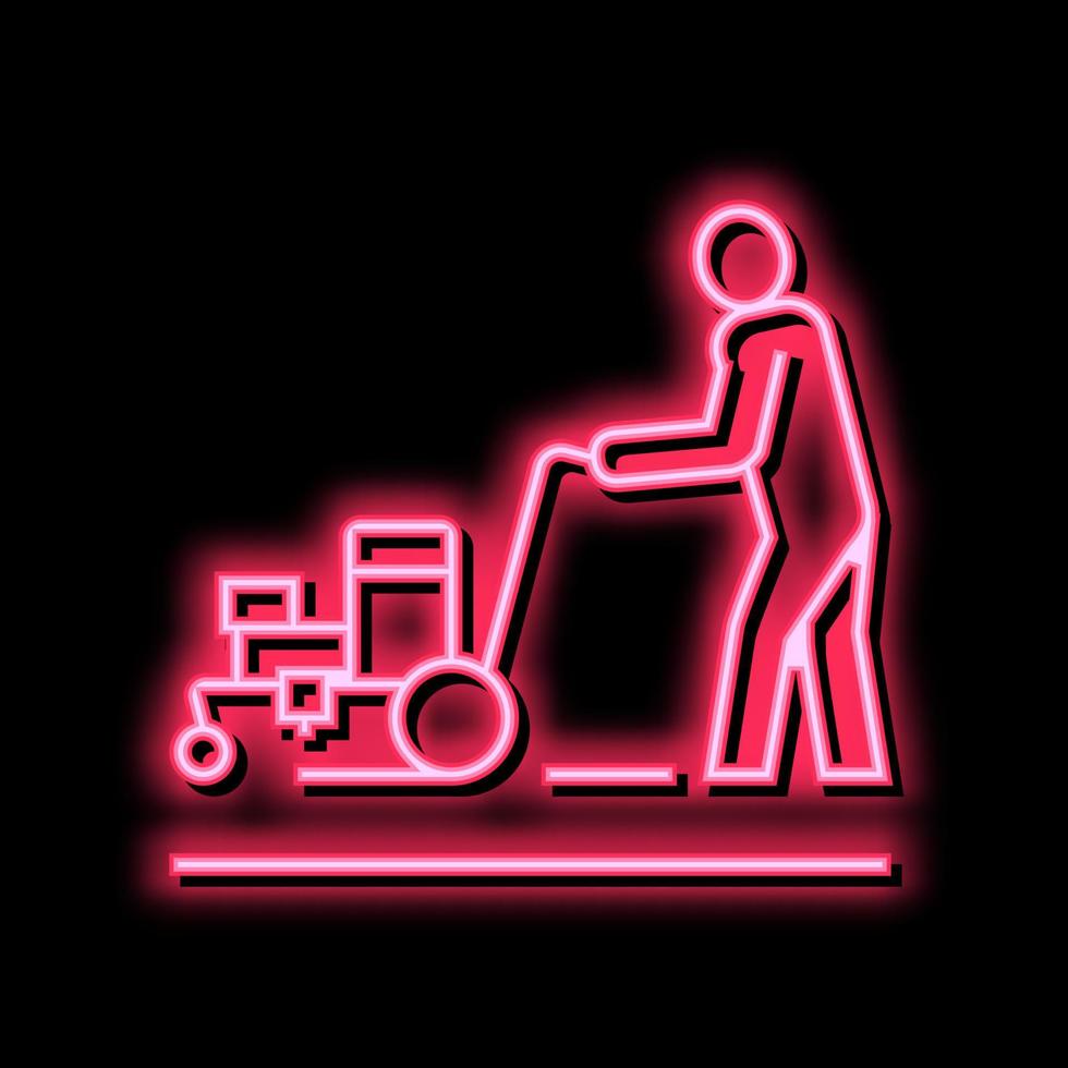 marcatura strada neon splendore icona illustrazione vettore