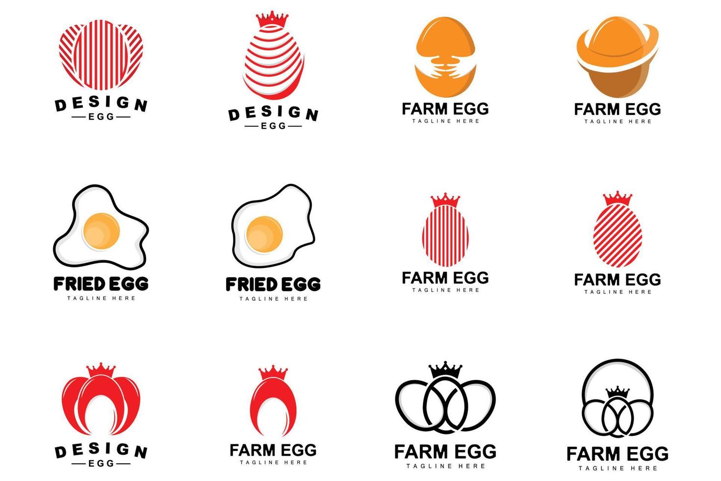 uovo logo, uovo azienda agricola disegno, pollo logo, asiatico cibo vettore