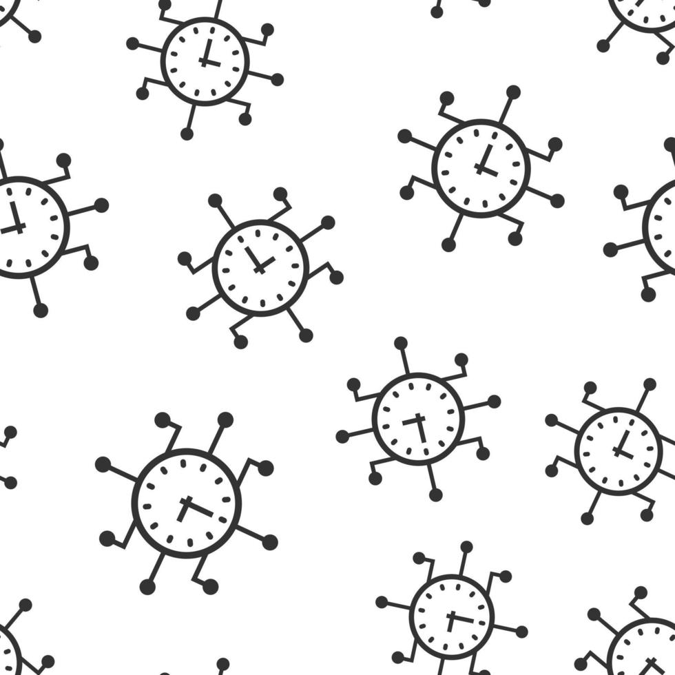 vero tempo icona senza soluzione di continuità modello sfondo. orologio vettore illustrazione su bianca isolato sfondo. orologio attività commerciale concetto.