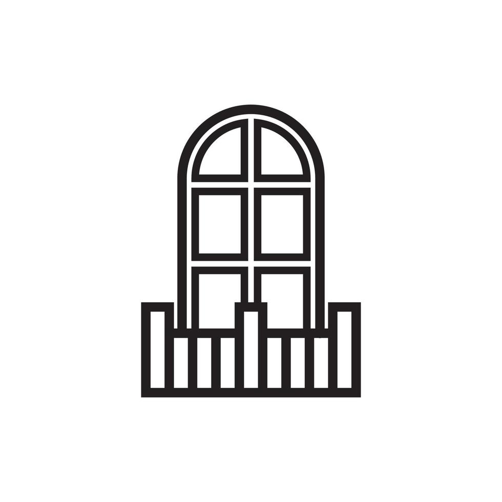 modello di logo vettoriale icona finestra