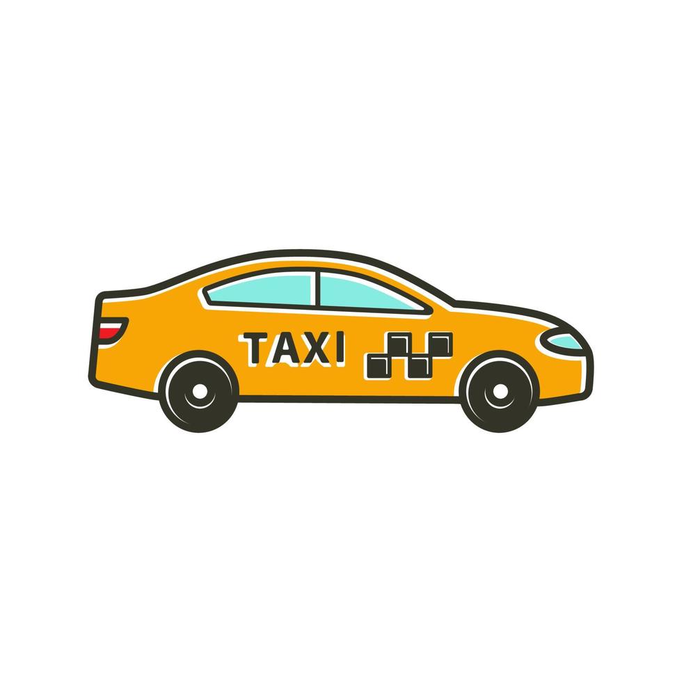 Taxi icona vettore logo modello