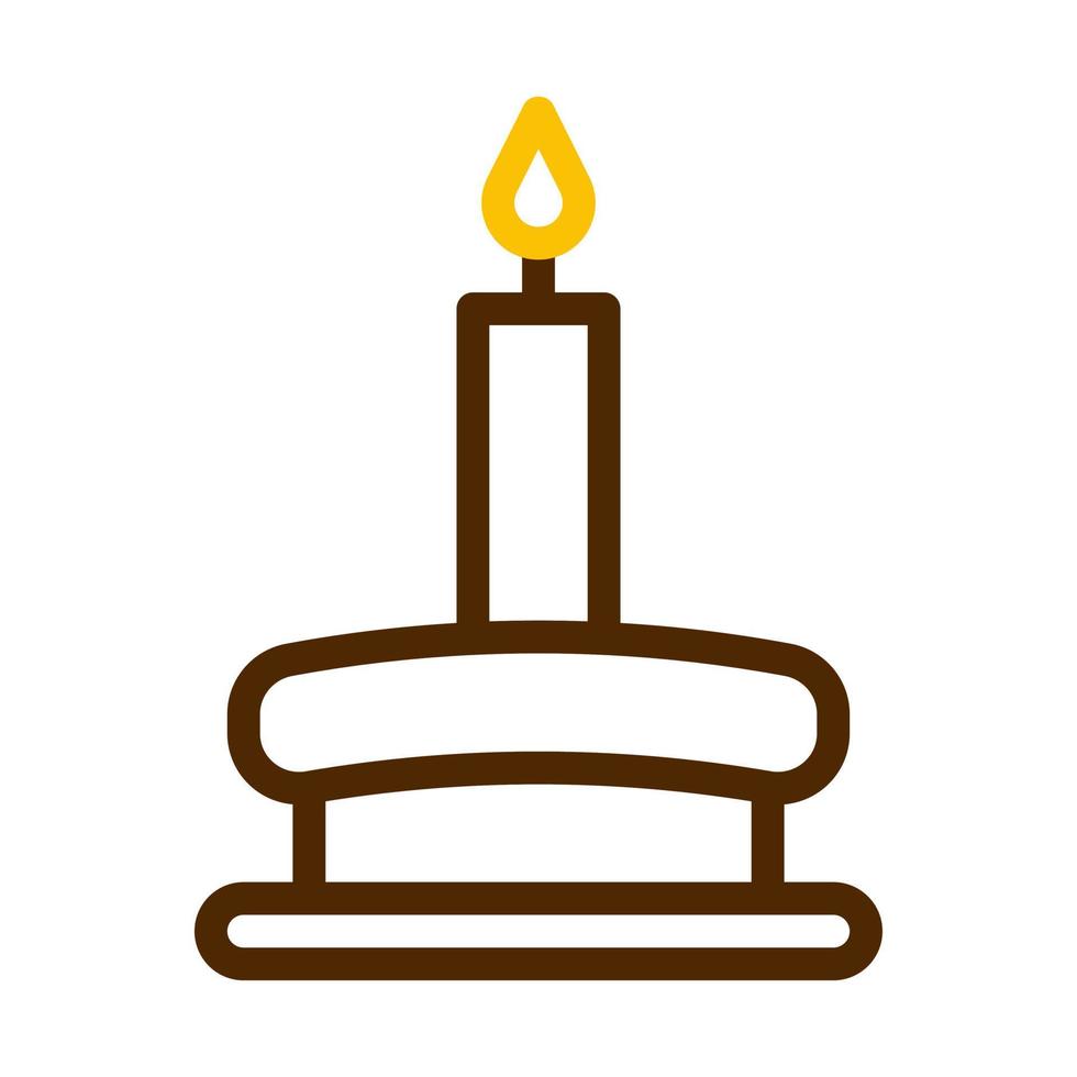 candela icona duocolor Marrone giallo stile Ramadan illustrazione vettore elemento e simbolo Perfetto.