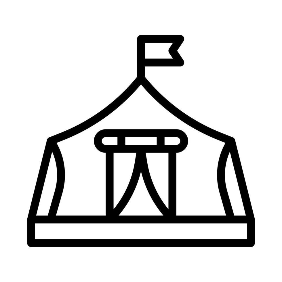tenda icona schema stile militare illustrazione vettore esercito elemento e simbolo Perfetto.