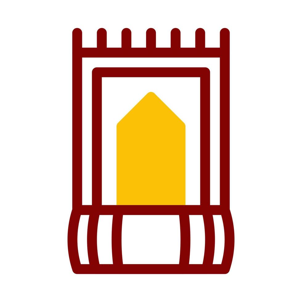 tappeto icona duotone rosso giallo stile Ramadan illustrazione vettore elemento e simbolo Perfetto.