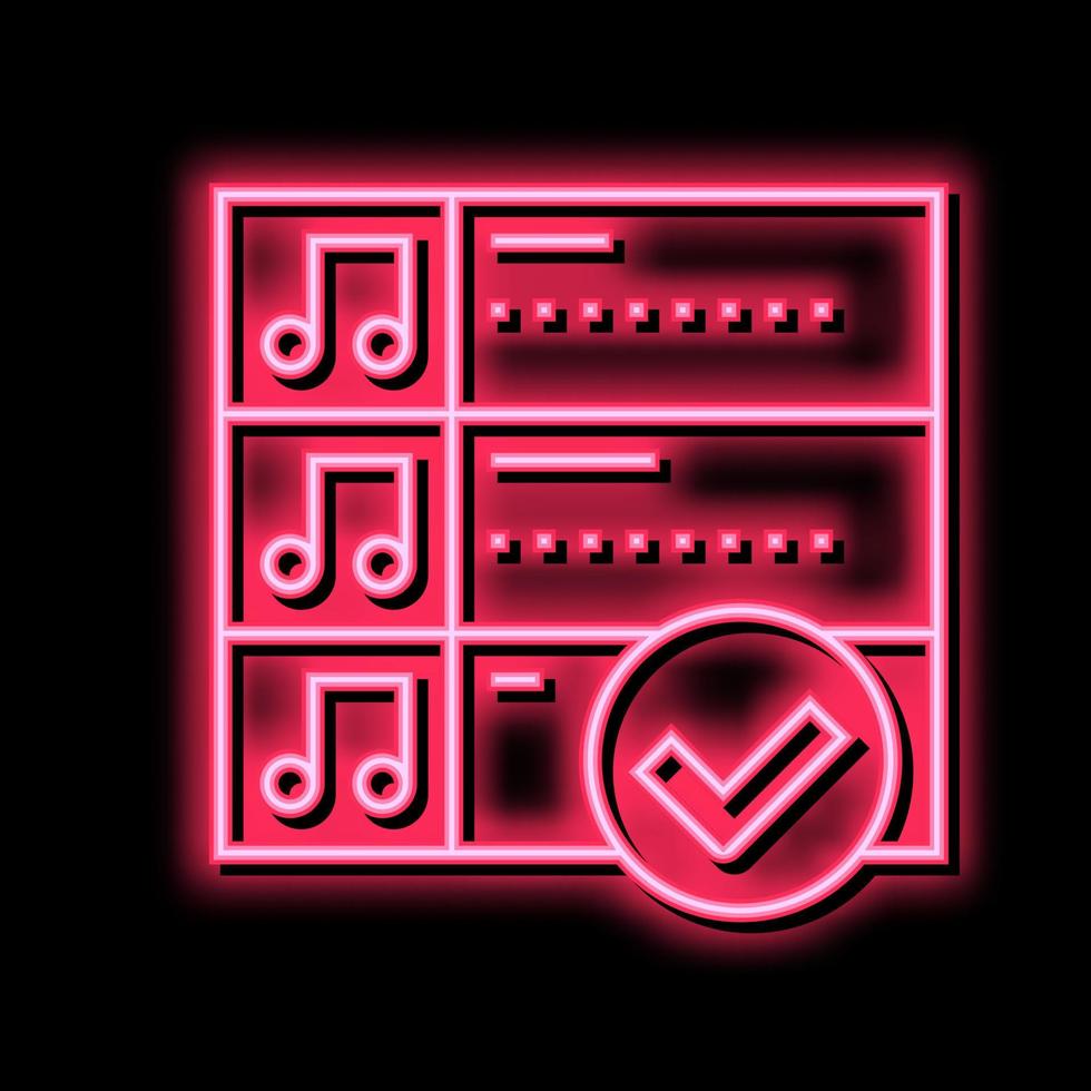 la scelta Radio musica neon splendore icona illustrazione vettore