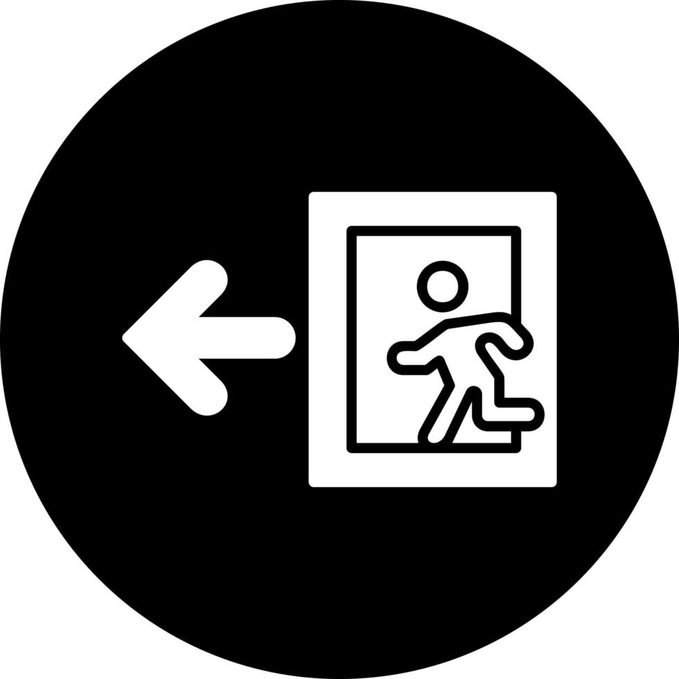 emergenza Uscita cartello vettore icona