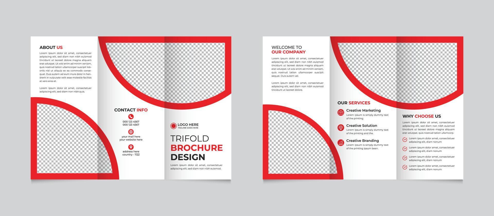 aziendale digitale marketing trifold opuscolo design modello gratuito vettore