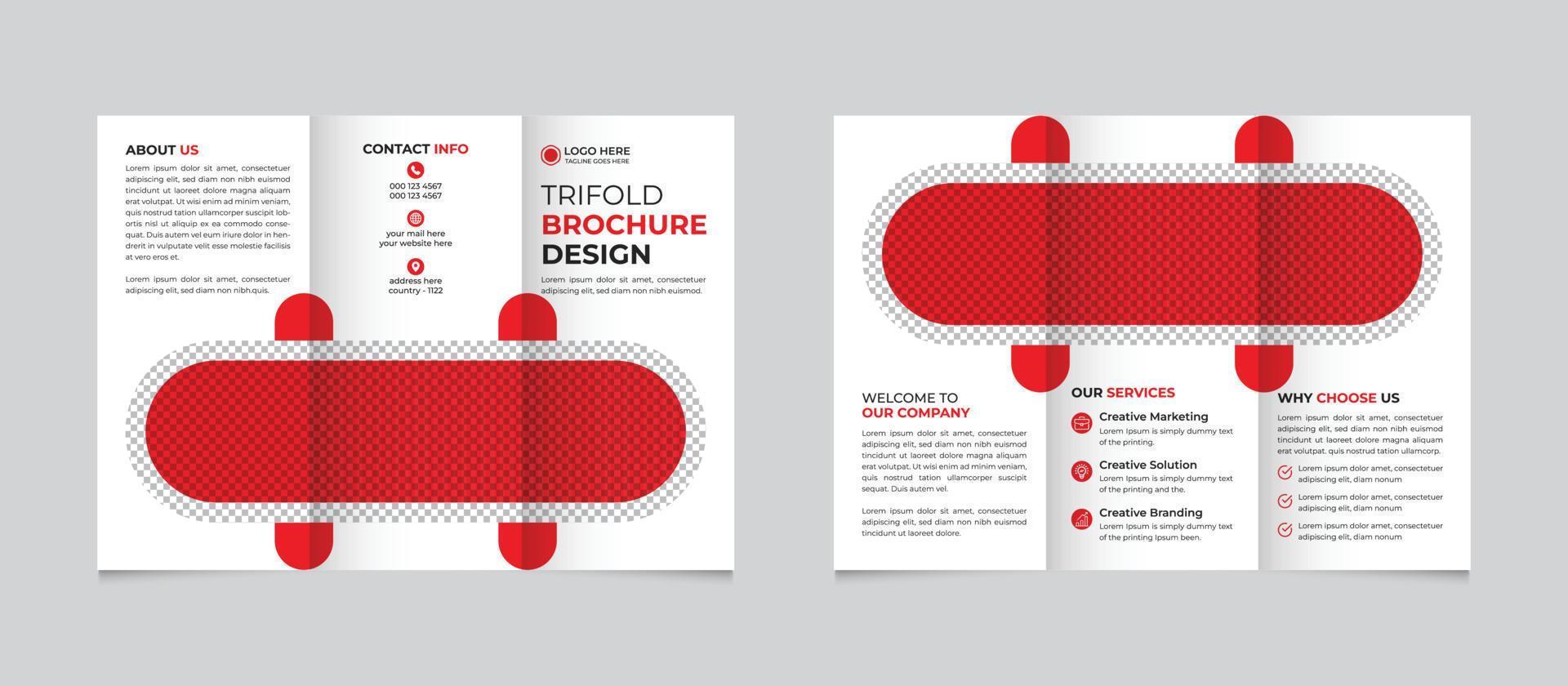 professionale attività commerciale trifold opuscolo modello disegno, aziendale trifold opuscolo vettore gratuito vettore