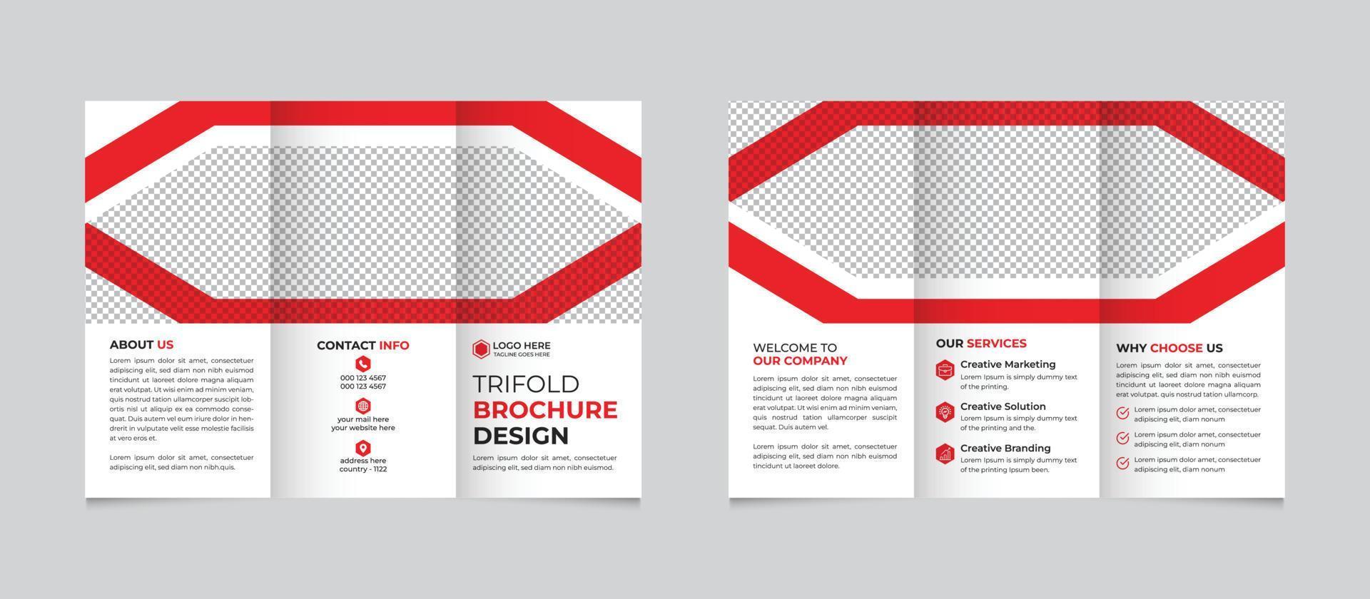 aziendale attività commerciale trifold opuscolo design modello gratuito vettore