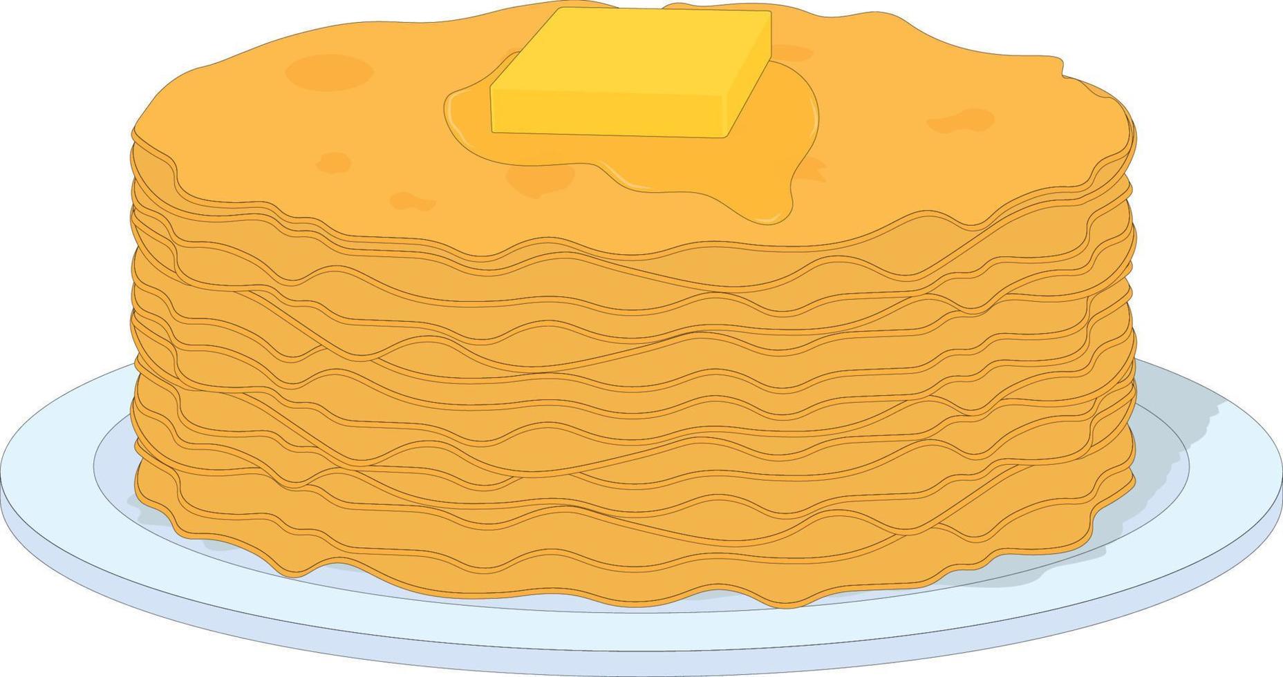 pila di gustoso caldo Pancakes vettore illustrazione