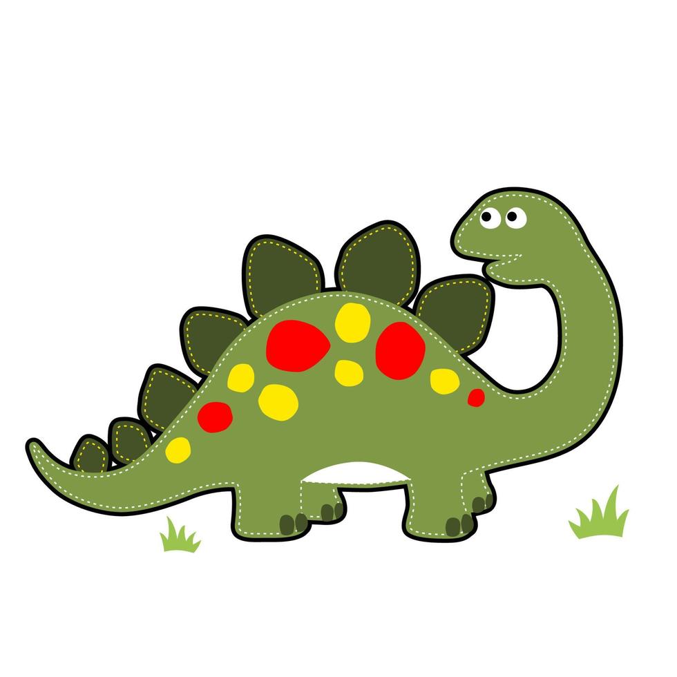 divertente stegosauro vettore cartone animato illustrazione