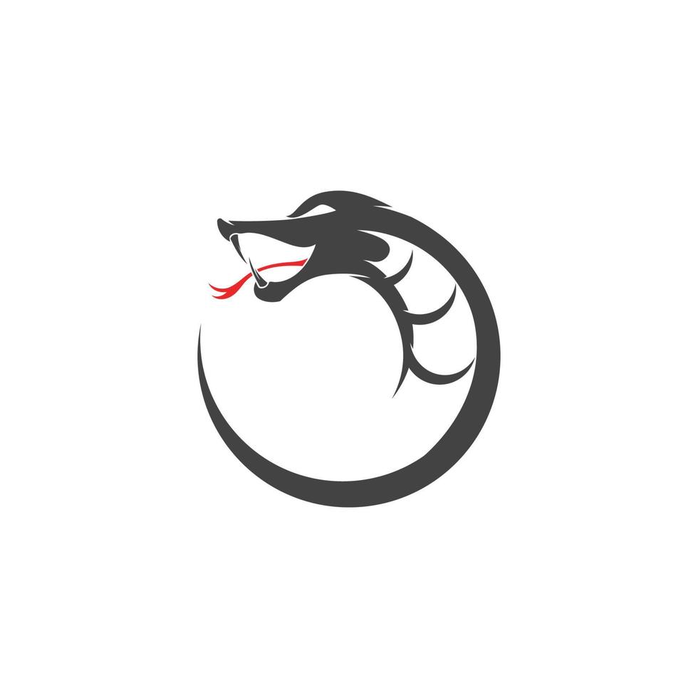 vettore serpente semplice logo design elemento