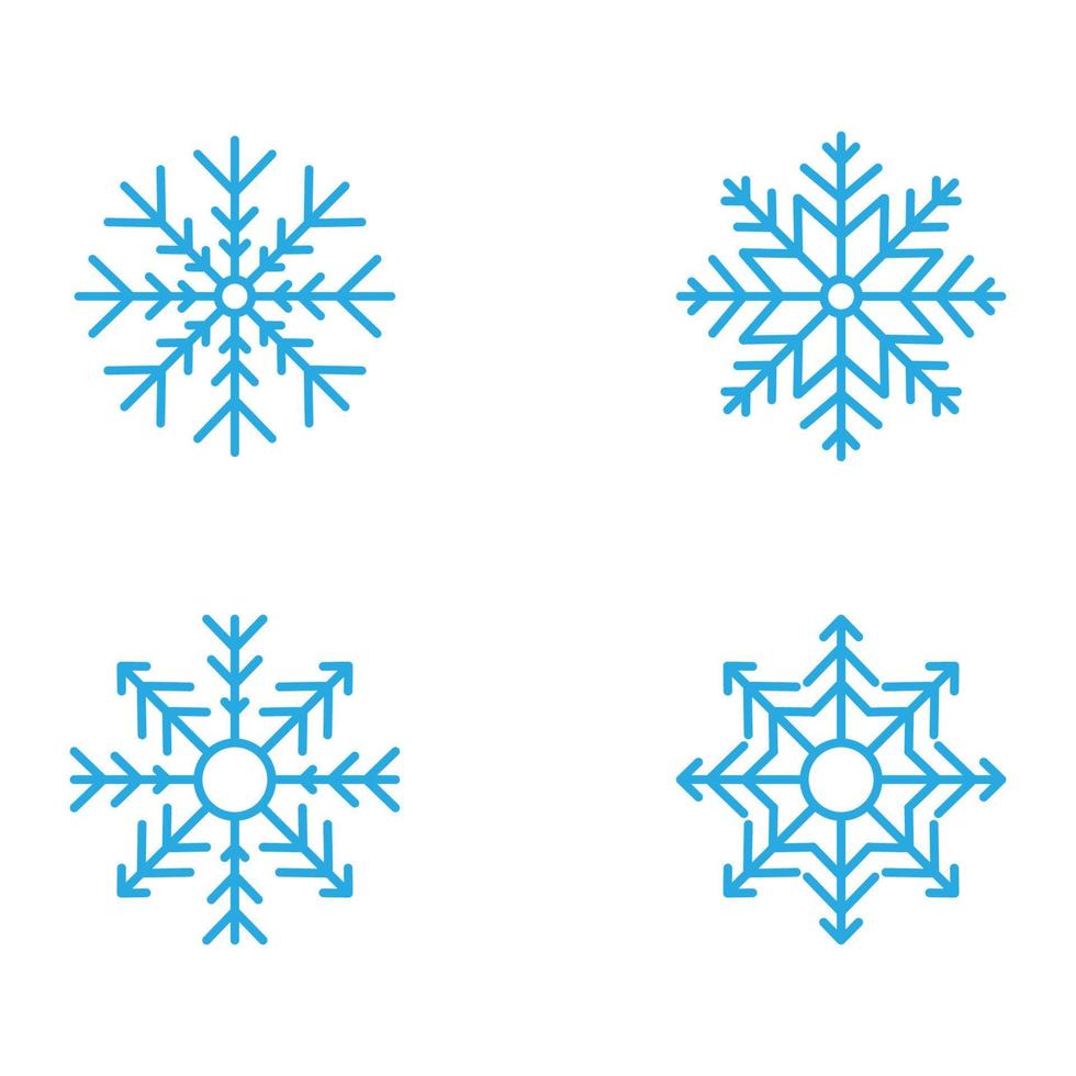 i fiocchi di neve stile design illustrazione vettore