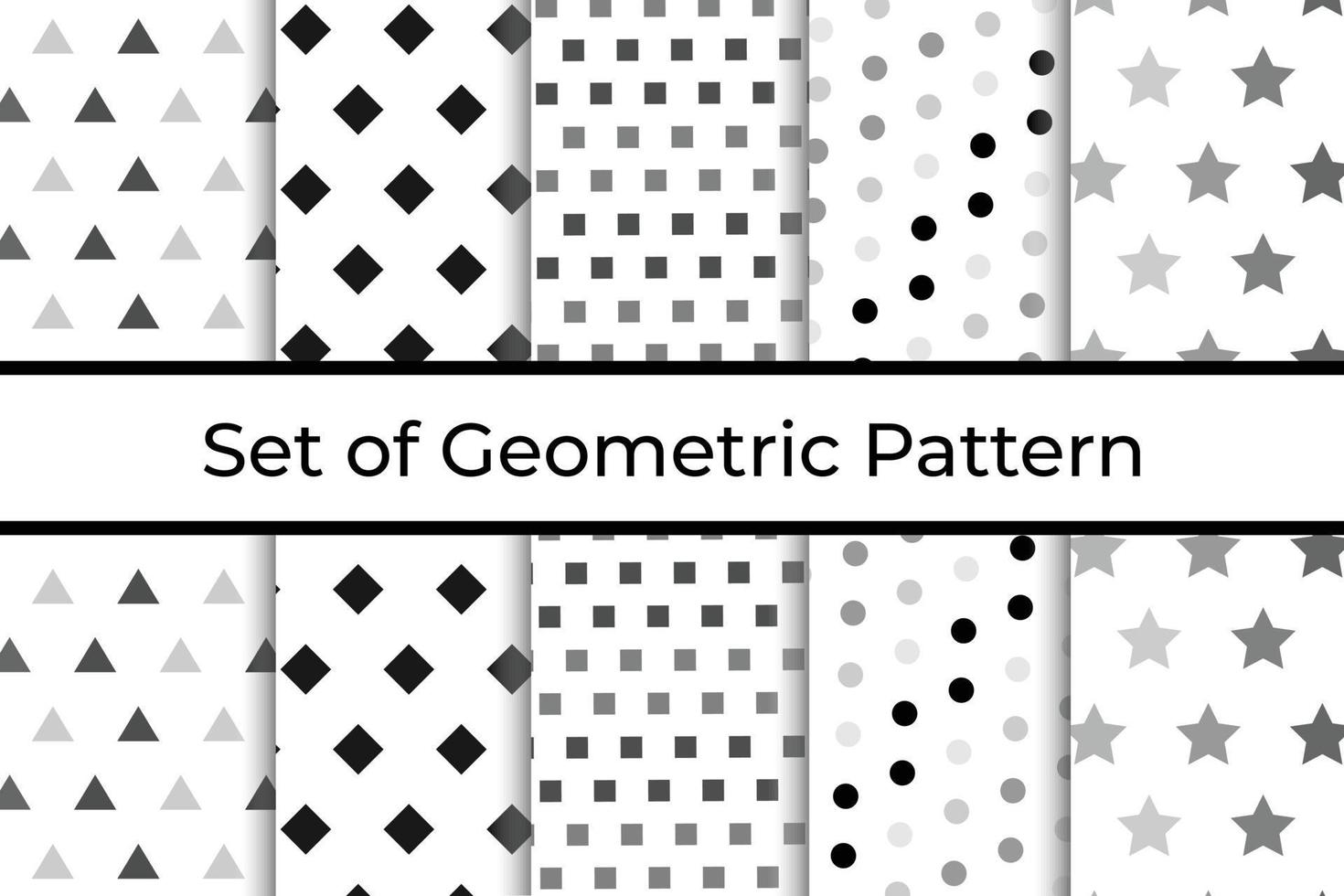 impostato di 5 geometrico modello struttura design. vettore