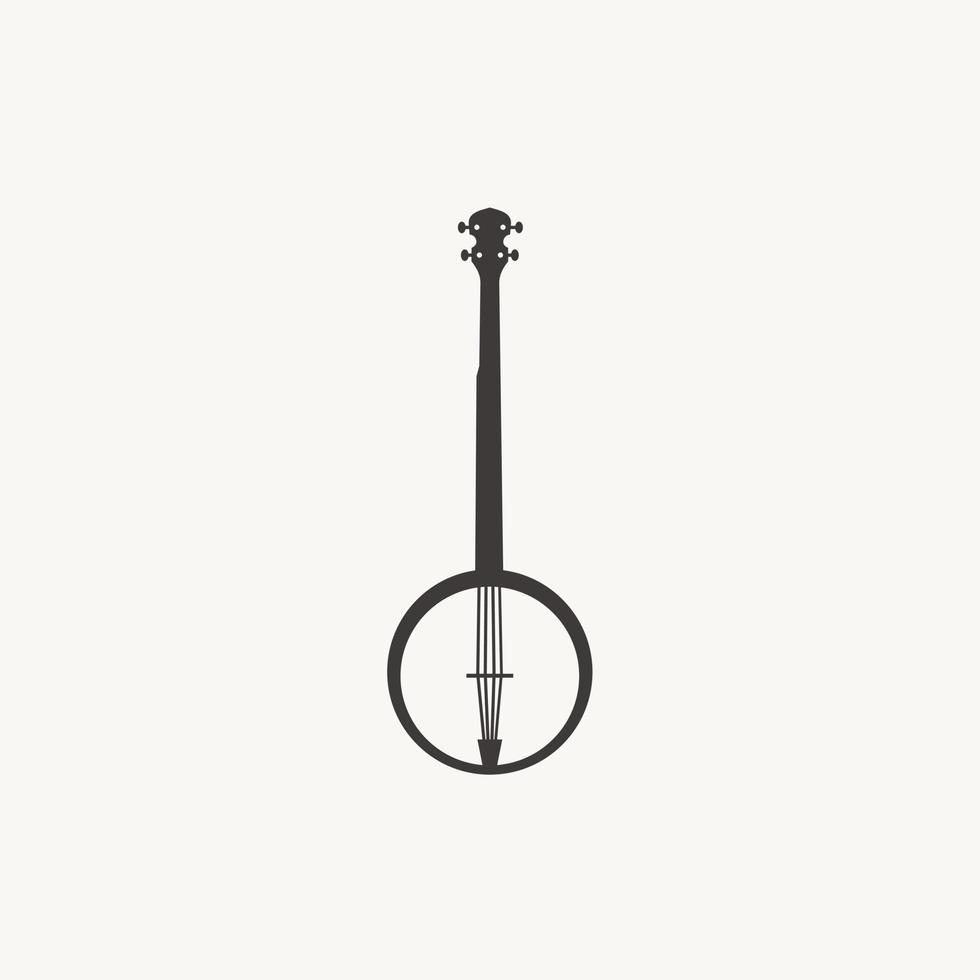 bangio corda strumento semplice piatto minimalista logo design vettore