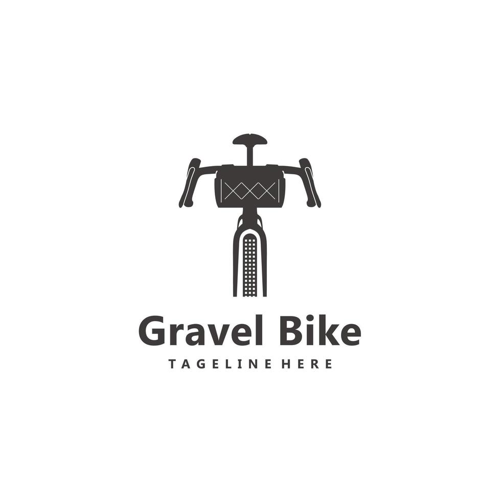 ghiaia bicicletta turismo Borsa bicicletta logo design vettore icona ispirazione