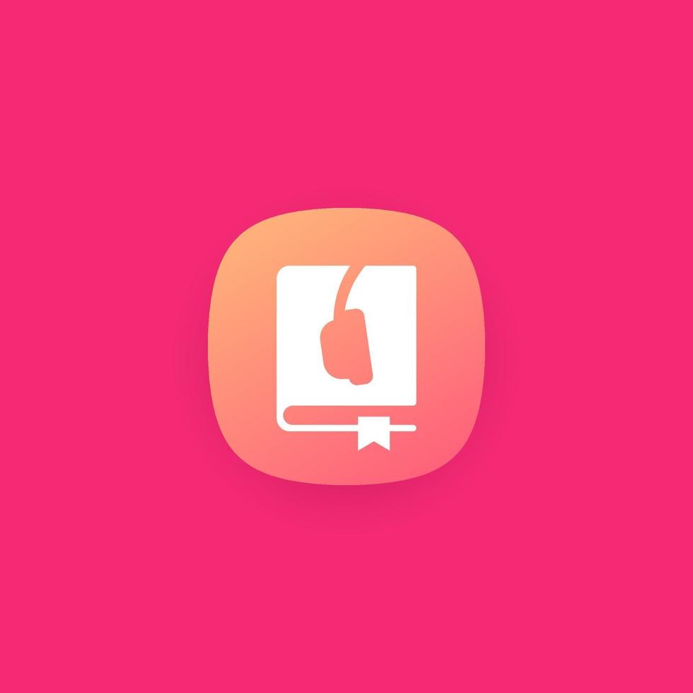 audiolibro, icona del vettore per app.eps