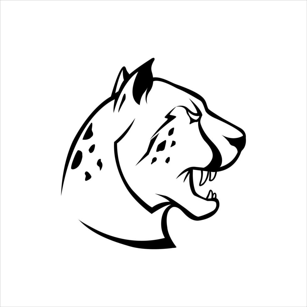 ghepardo testa simbolo illustrazione design vettore