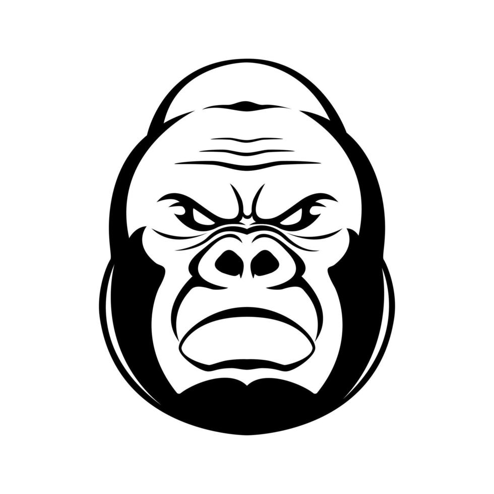 gorilla testa simbolo illustrazione design vettore