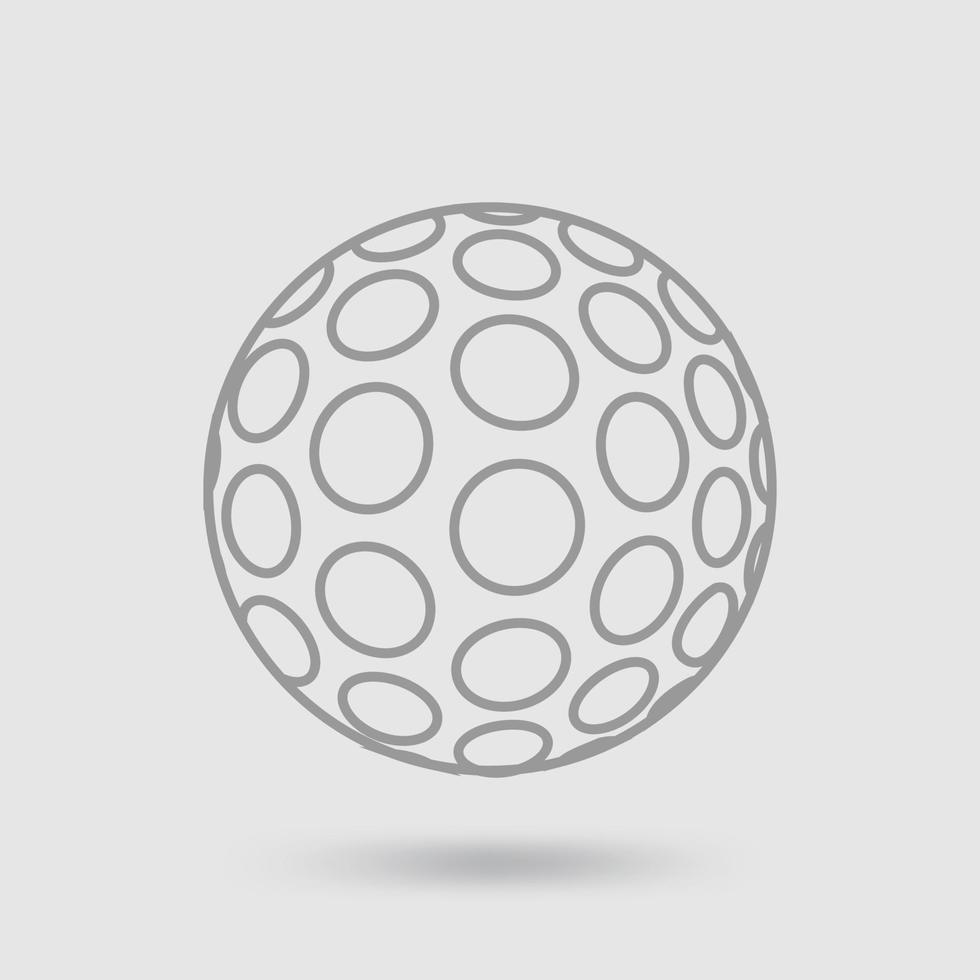 icona della pallina da golf. segno e simbolo della palla sportiva. vettore. vettore