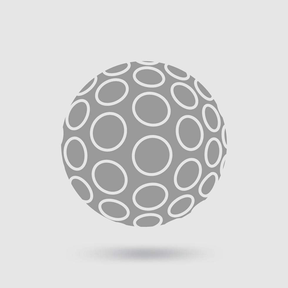 icona della pallina da golf. segno e simbolo della palla sportiva. vettore. vettore