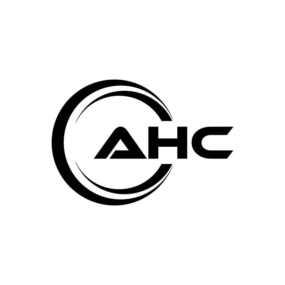 ahc lettera logo design nel illustrazione. vettore logo, calligrafia disegni per logo, manifesto, invito, eccetera.