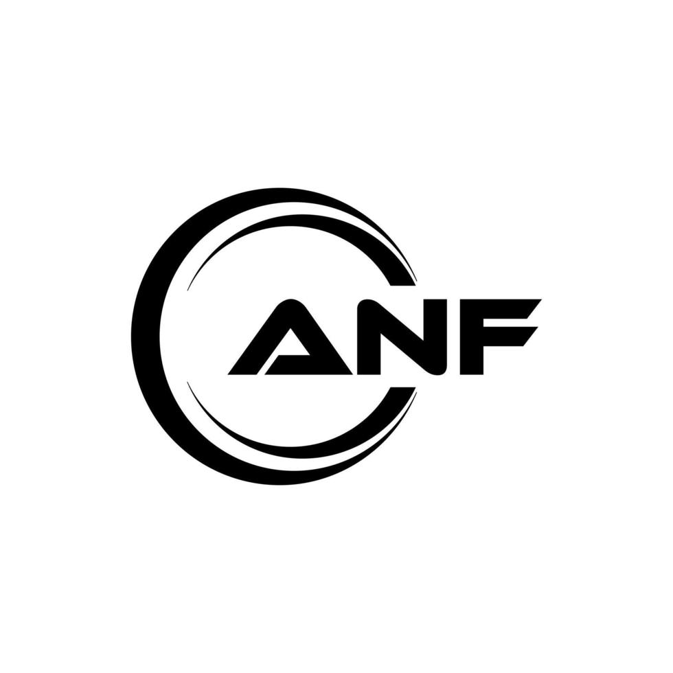 anf lettera logo design nel illustrazione. vettore logo, calligrafia disegni per logo, manifesto, invito, eccetera.