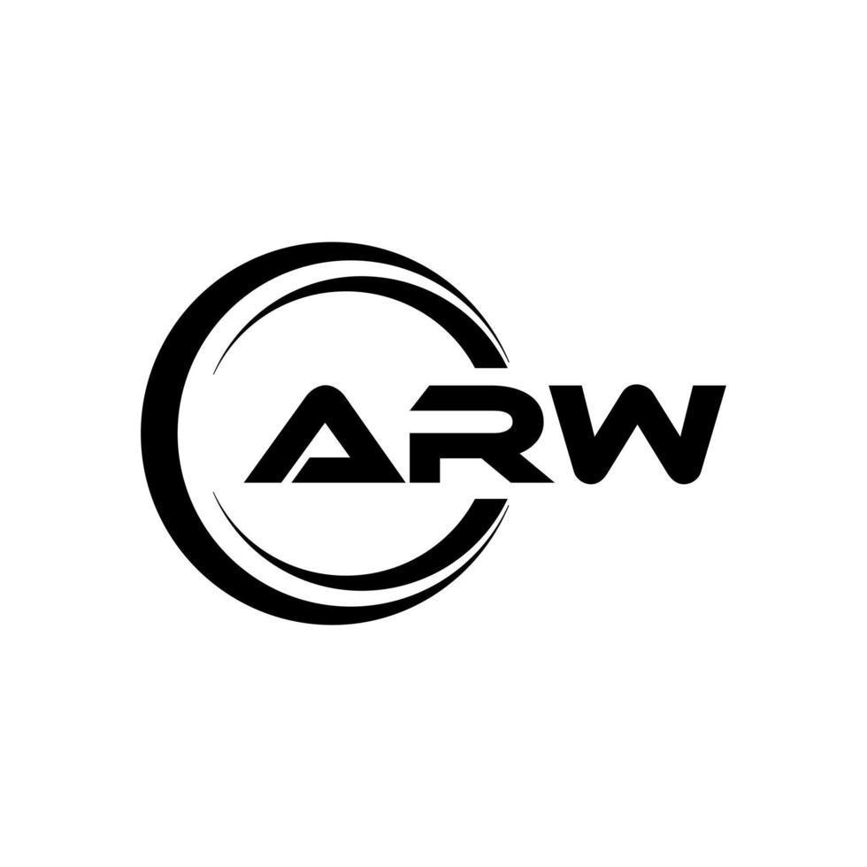 arw lettera logo design nel illustrazione. vettore logo, calligrafia disegni per logo, manifesto, invito, eccetera.