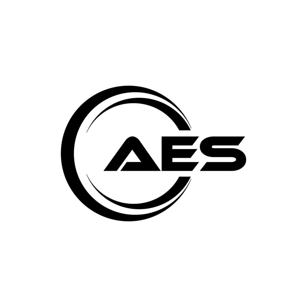 aes lettera logo design nel illustrazione. vettore logo, calligrafia disegni per logo, manifesto, invito, eccetera.