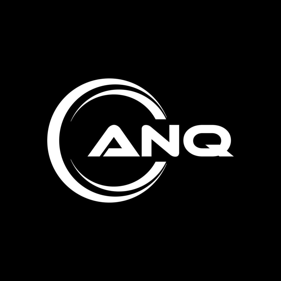 anq lettera logo design nel illustrazione. vettore logo, calligrafia disegni per logo, manifesto, invito, eccetera.