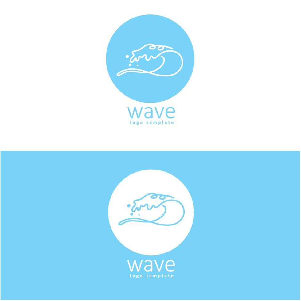onda spiaggia vettore illustrazione design logo