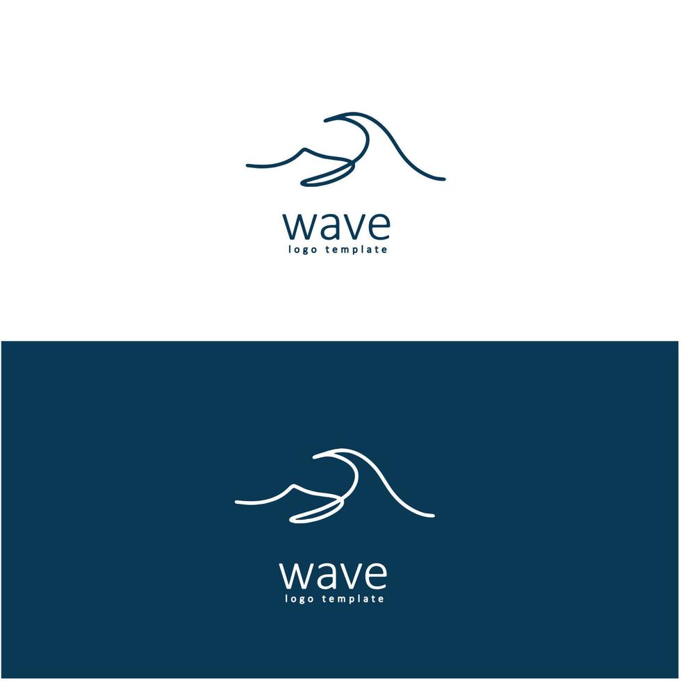 onda spiaggia vettore illustrazione design logo
