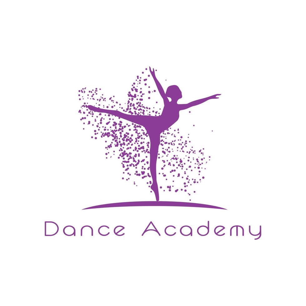 danza accademia logo marca, simbolo, disegno, grafico, minimalista.logo vettore