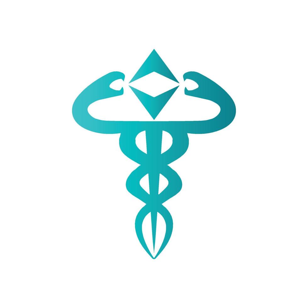 Ermete logo farmacista logo guarigione icona moderno aziendale, astratto lettera logo vettore