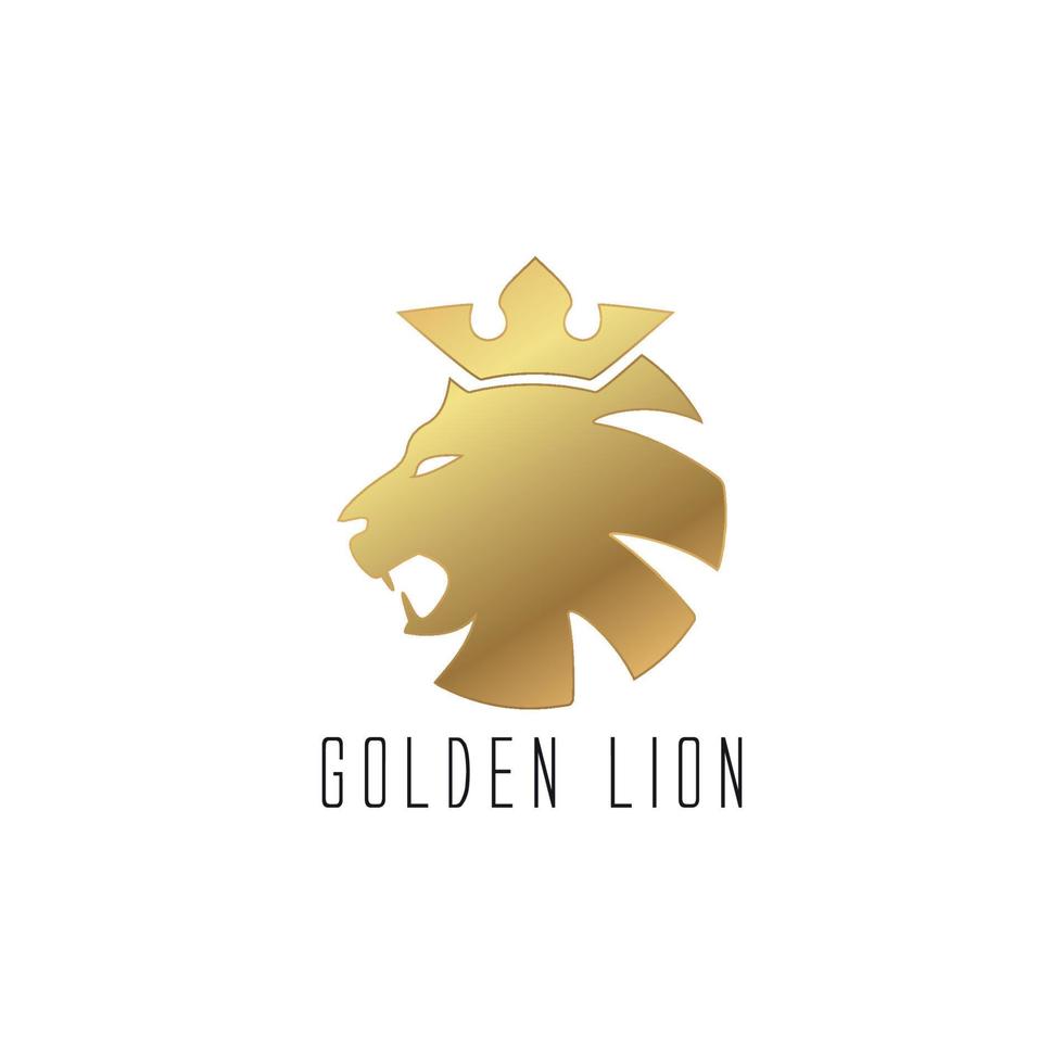 leone d'oro marca, simbolo, disegno, grafico, minimalista.logo vettore
