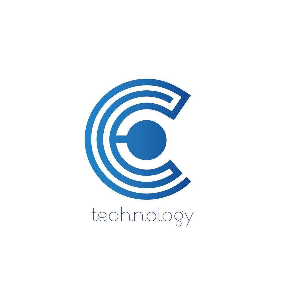 c tecnologia logo marca, simbolo, disegno, grafico, minimalista.logo vettore