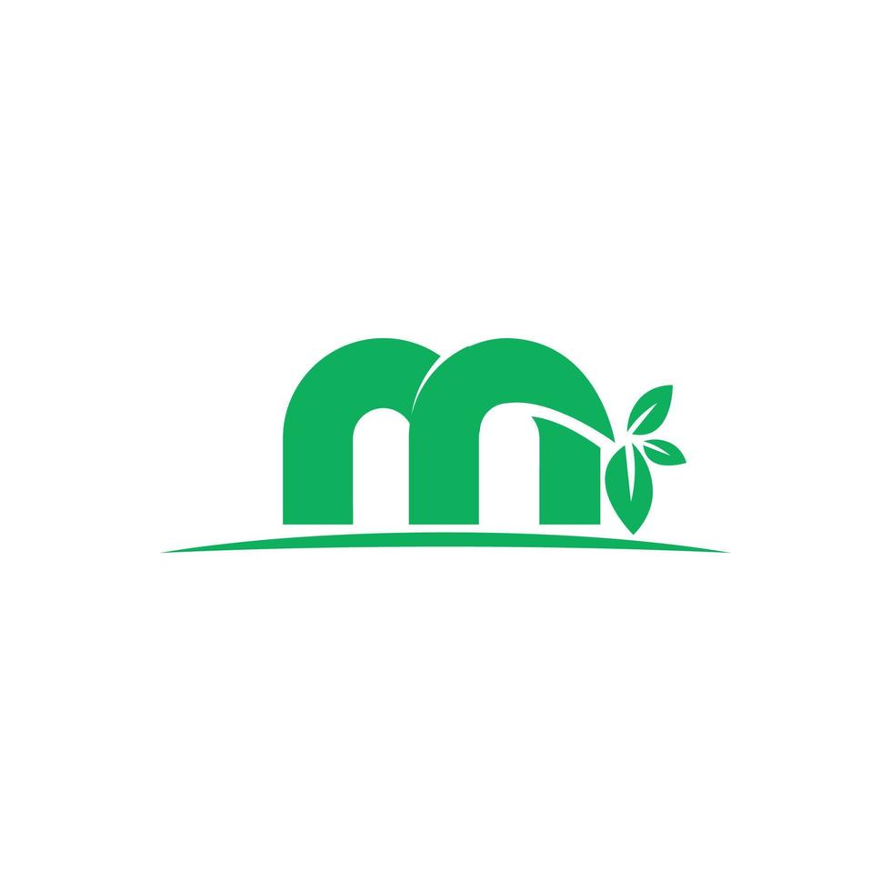 m seme agricoltura logo marca, simbolo, disegno, grafico, minimalista.logo vettore