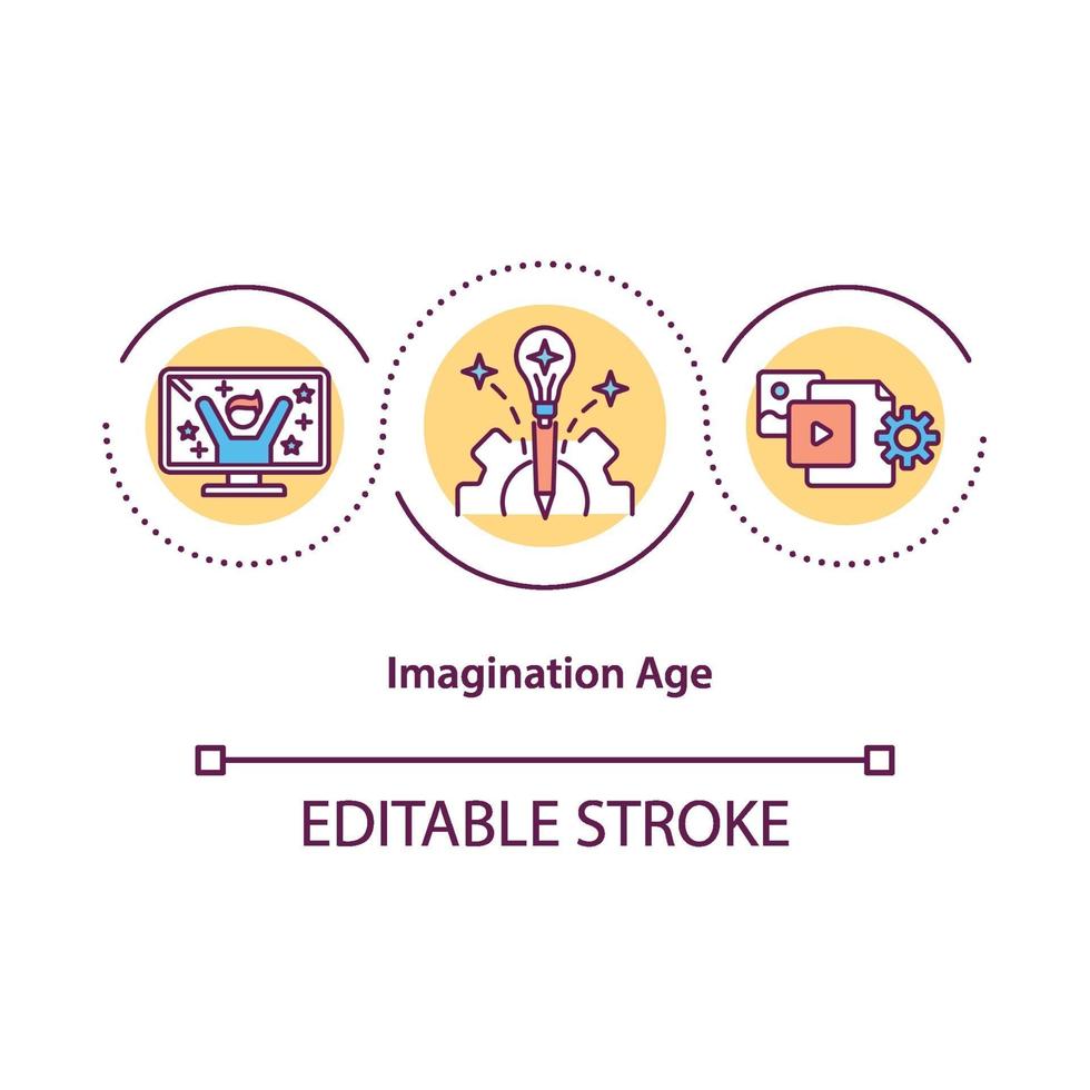 icona del concetto di età immaginazione vettore