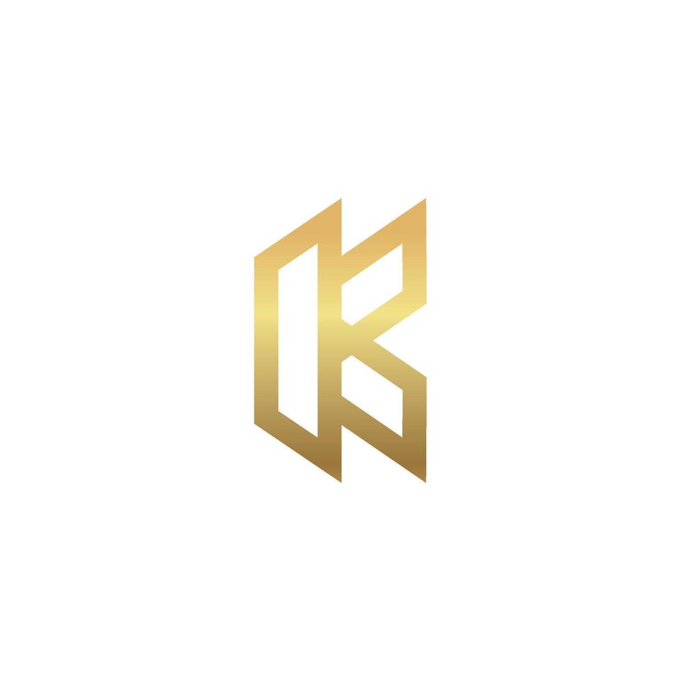 K d'oro logo marca, simbolo, disegno, grafico, minimalista.logo vettore