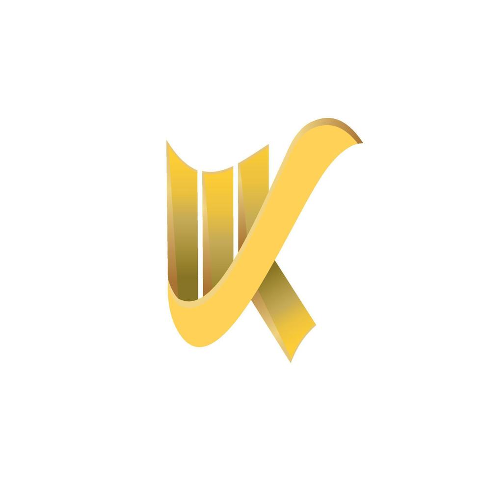 K oro marca, simbolo, disegno, grafico, minimalista.logo vettore