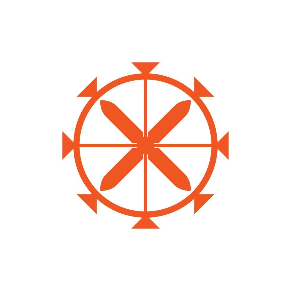 fan elica logo semplice espressione icona disegno, grafico, minimalista.logo vettore
