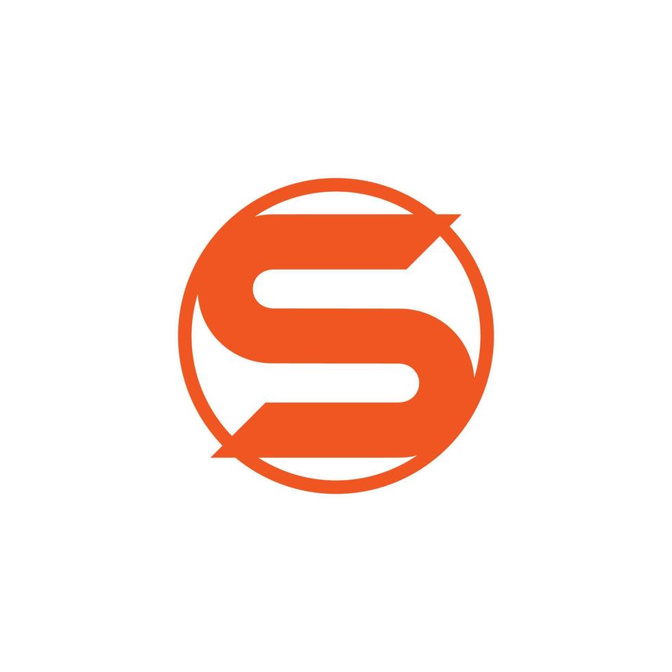 S logo arancia colore icona per Giocatori disegno, grafico, minimalista.logo vettore