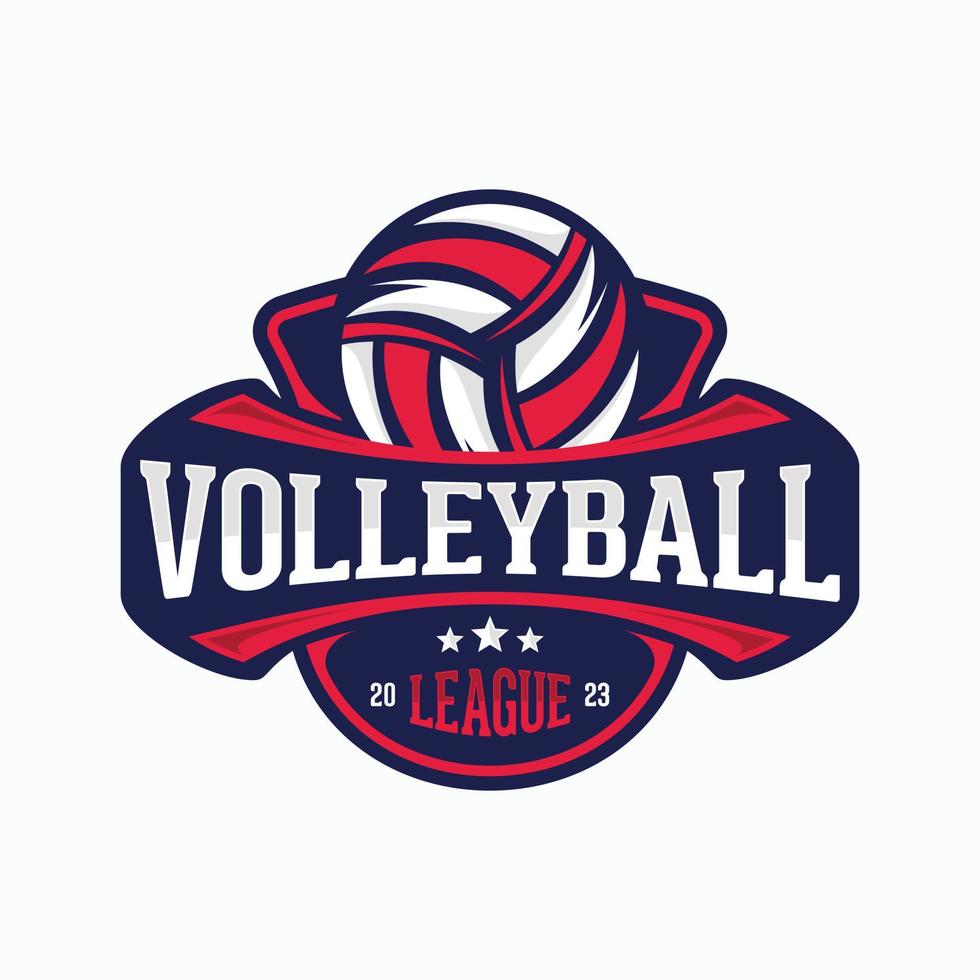 pallavolo vettore logo emblema design per sport squadra