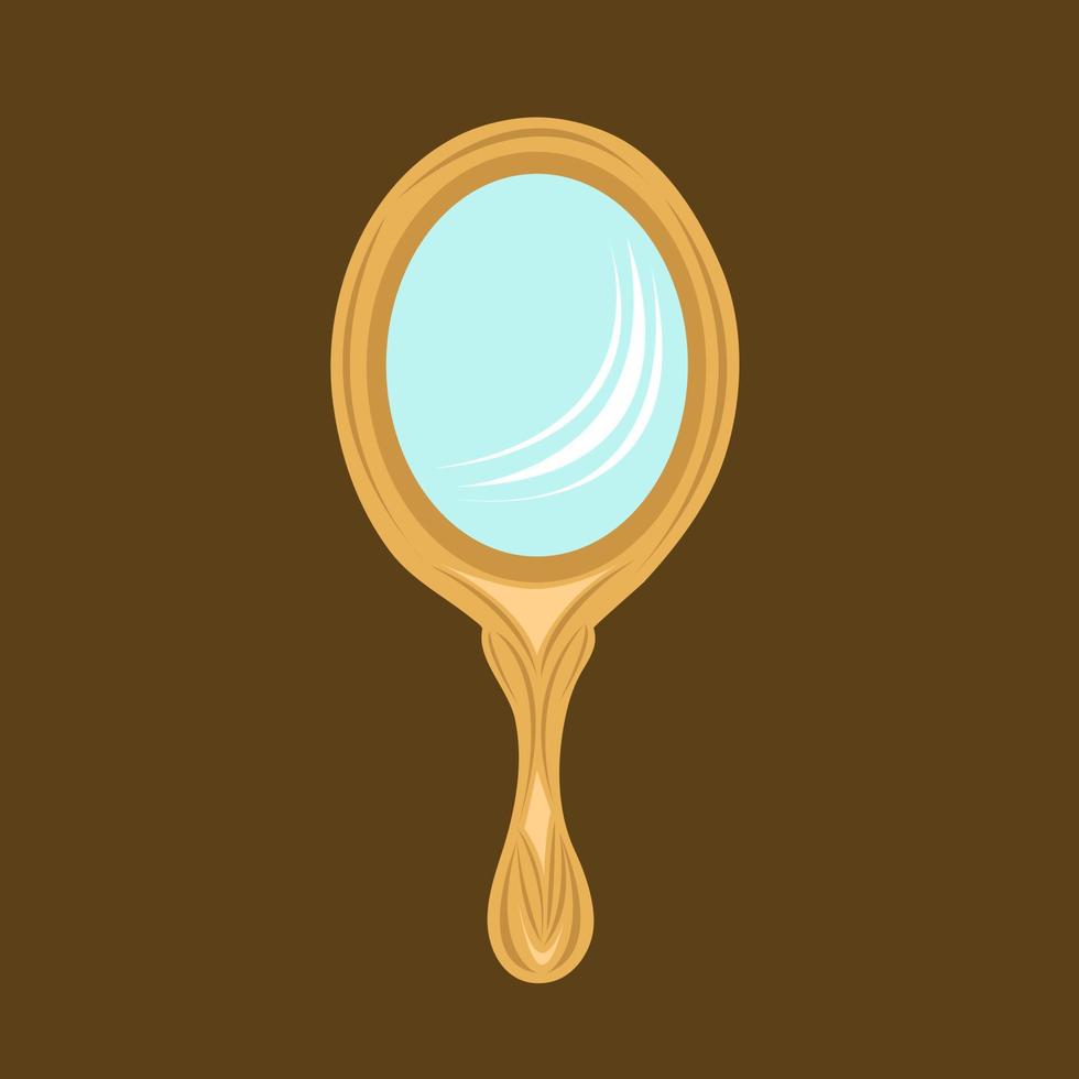 d'oro antico specchio vettore illustrazione per grafico design e decorativo elemento